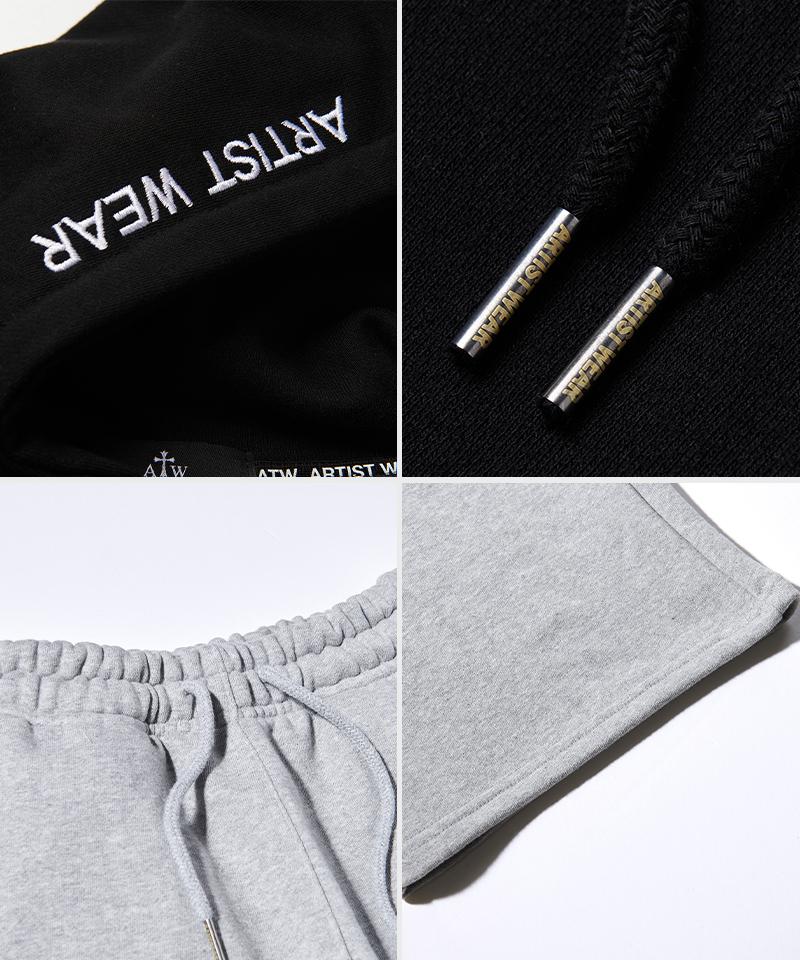 ARTISTWEAR [Set] Atw Homi Hoodie + 87St Wide Elastic Pants_Gy