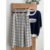 Shop   Women BAnded Belt TArtAn A Line Long Skirt Dgb Wsk 4324 blAck
