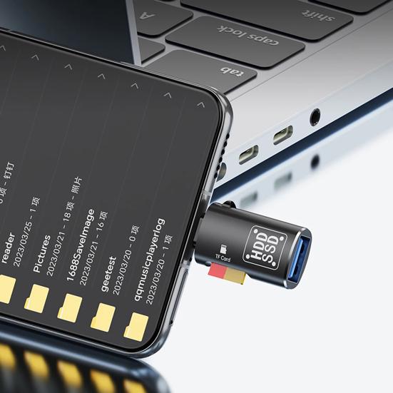 OTG Адаптер 2 в 1 Type-C на USB 3.0 Автомобильный видеорегистратор Картридер для карт TF Высокоскоростная передача данных OTG Флеш-накопитель Картридер для карт мобильного телефона для