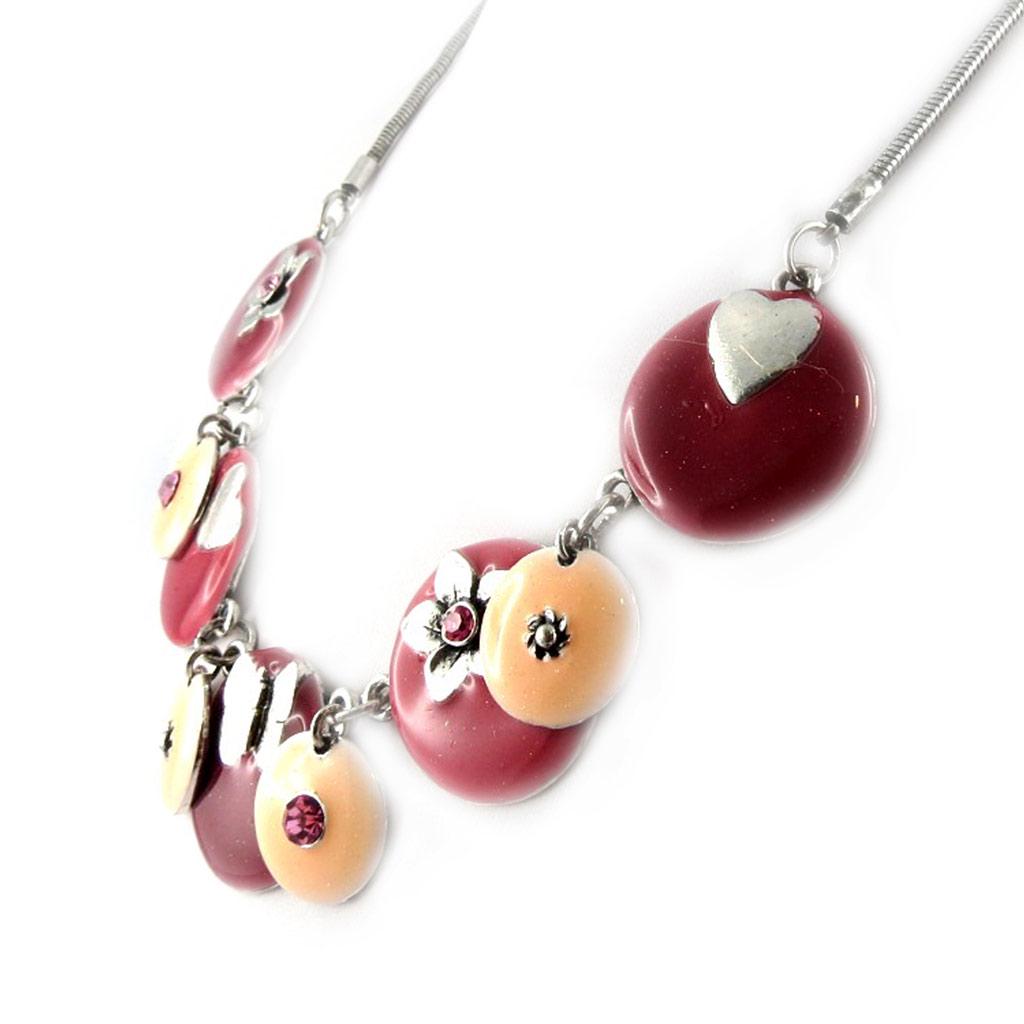 Les Trésors De Lily [E7023] — Розовое дизайнерское колье «Макаронс»