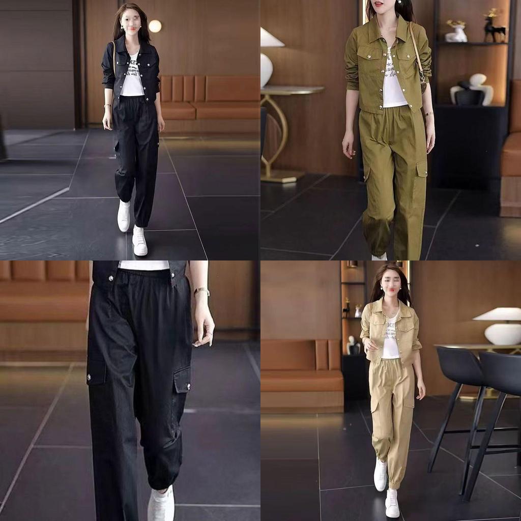 Urban Style Womens Summer Suit Set With Long Sleeves For Office Casual Wear