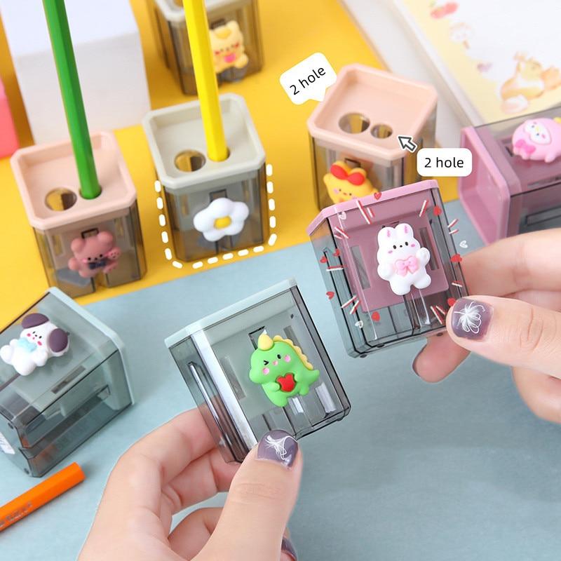 1pc Creative Pencil Sharpeners Ins Korean Fashion Geometry Style Morandi Color Sharpener Back To School Office Accessories