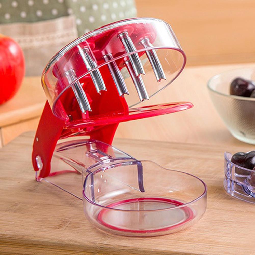 Из нержавеющей стали для удаления косточек из вишни, ручной пресс для удаления косточек из вишни с 6 отверстиями, многоцелевые инструменты для удаления косточек из фруктов