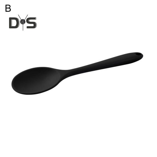 Ложка устойчивая к коррозии, устойчивая к высоким температурам, эргономичная ручка, обеденная силиконовая антипригарная овальная ложка, принадлежности для столовой посуды