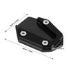 Side Stand Pad, Motorcycle Kickstand Pad, Extension Pad Support Plate Fits YMH YZF R25/YZF R3/MT‑25/MT‑03 14-19 (Black)