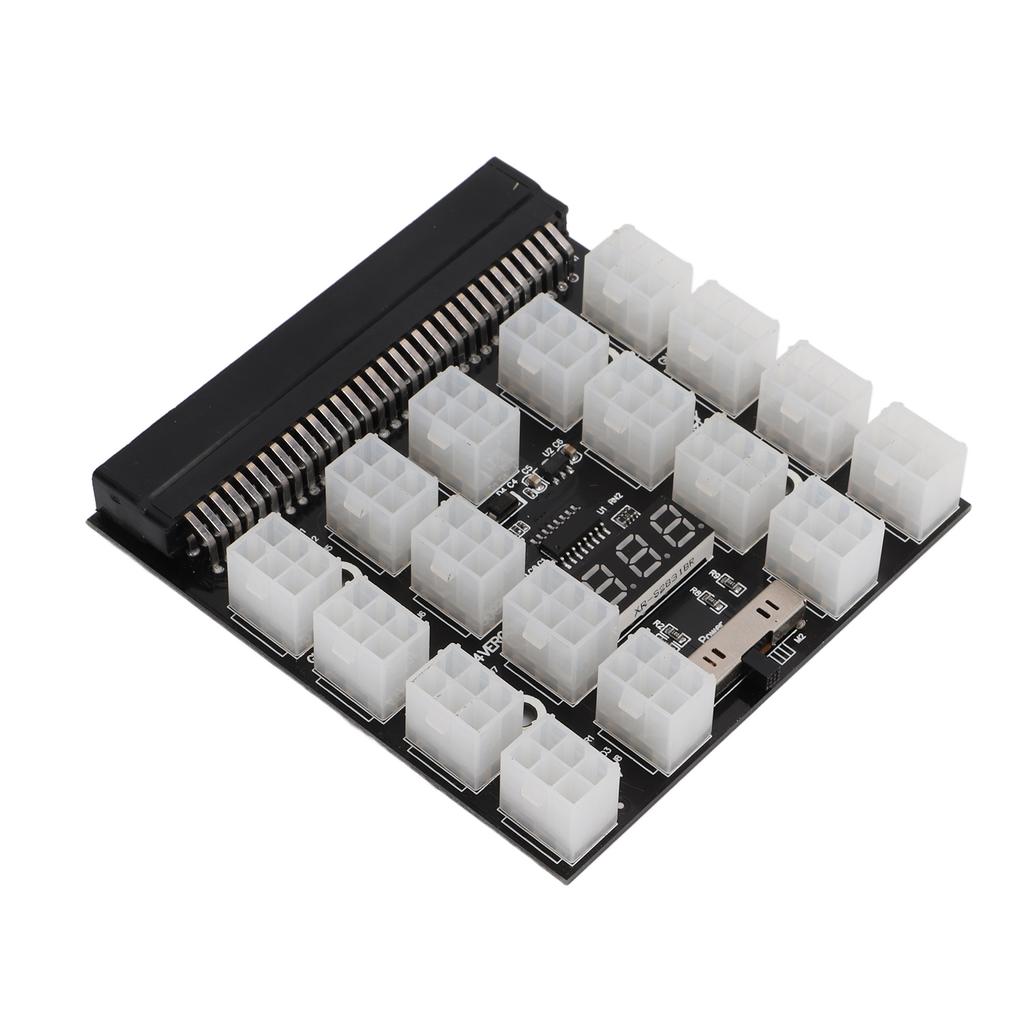 Breakout Board Power Supply Server Adapter 17 Ports 6 Pin LED Voltage Display Accessory