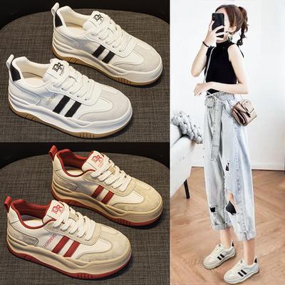 Самые продаваемые белые туфли, женские туфли на платформе, весенние новинки, универсальная спортивная обувь из натуральной кожи для отдыха