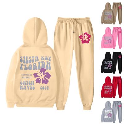 Женский спортивный спортивный костюм с капюшоном, комплект из двух предметов для бега, пуловер с длинными рукавами, толстовка + спортивные штаны, унисекс