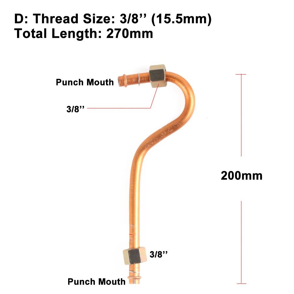 Выхлопная труба воздушного компрессора, алюминиевая труба насоса, резьбовая труба 16x1,5 мм