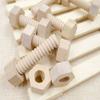 Wooden Screw Nut Assembling Educational Toy Early Education Wood Montessori Hands-On Shape MatchingTeaching Aids For Children