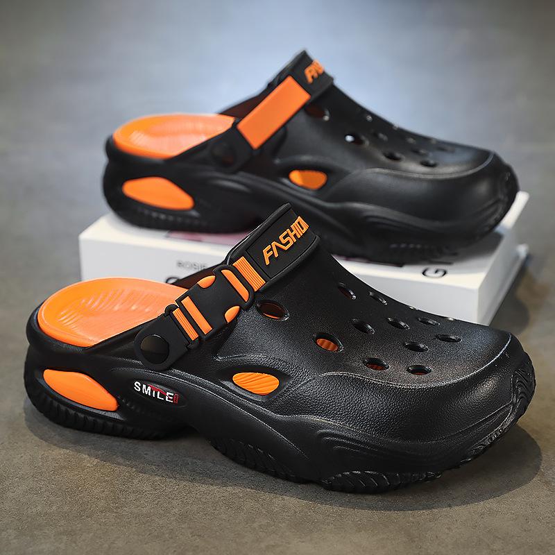 Туфли Hole мужские модные летние повседневные тапочки спортивные для вождения подростковые пляжные сандалии 2025 новые