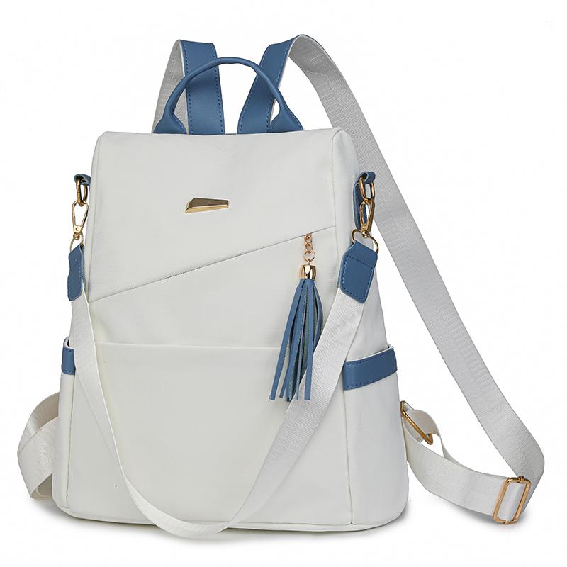 Мягкий кожаный рюкзак для женщин с кисточками, большой вместимости, дорожный рюкзак