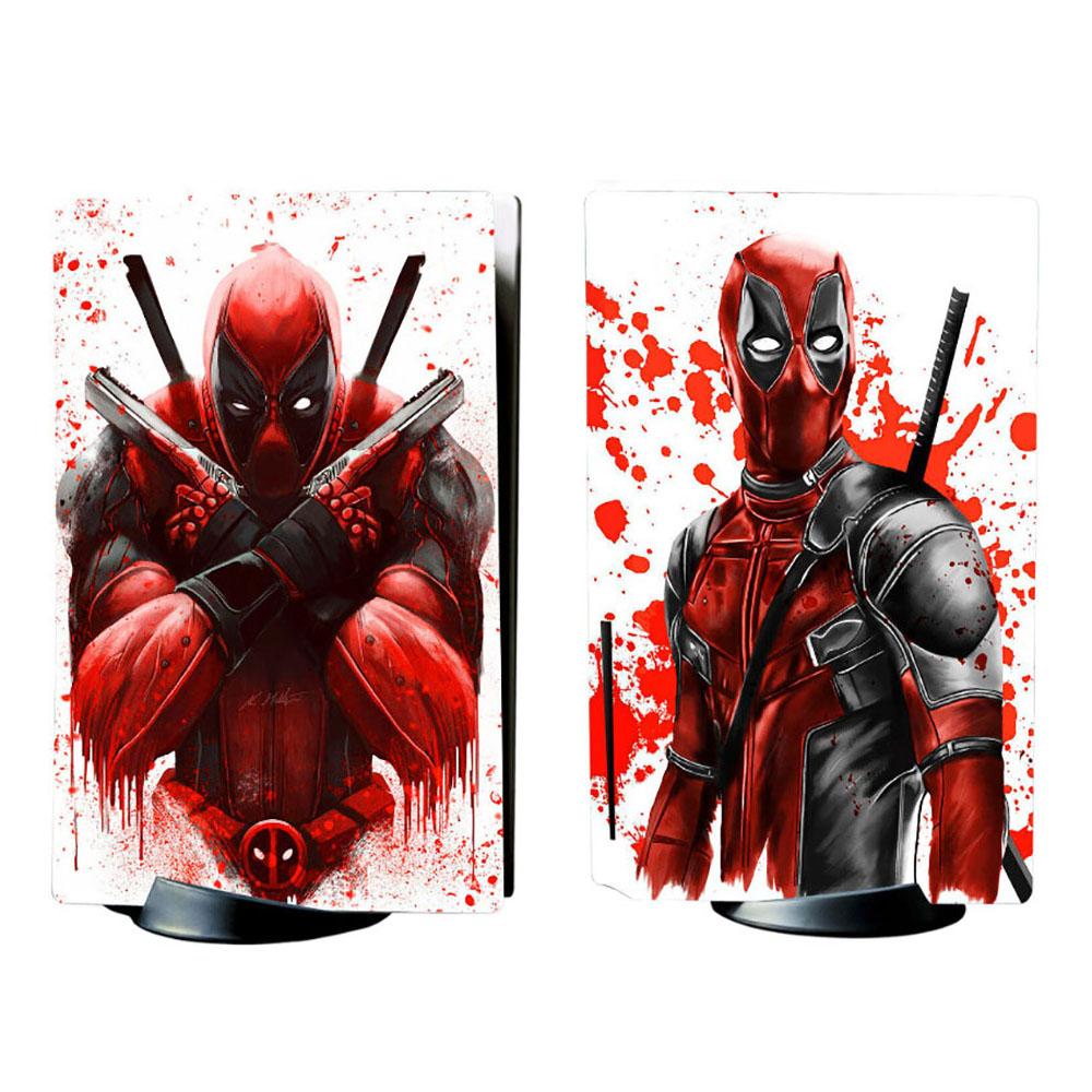 Protective Shell For Ps5 Disc Edition For Deadpool Super Hero Skin Controller