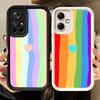 Rainbow Gradient Love Desgin Soft Phone Case for Xiaomi Poco X7 X6 X5 Pro X4 Gt X3 F7 Ultra M8 M7 Redmi 15C 15 14C 13 13C 12 12C