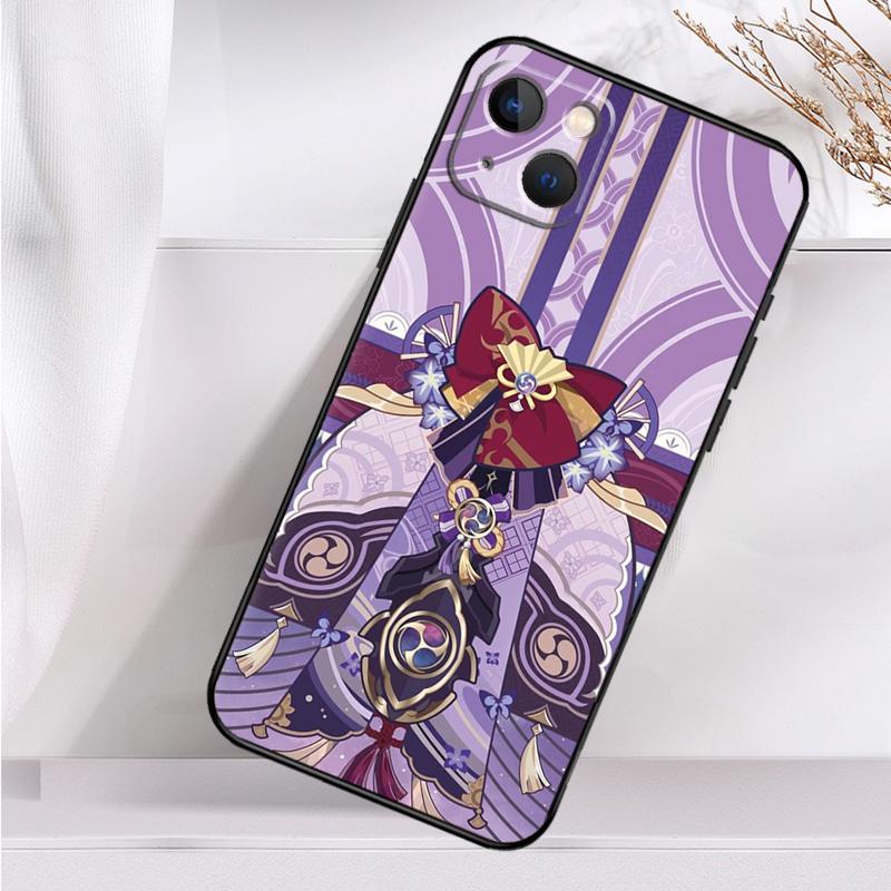 Genshin Impact Raiden Shogun Case For iPhone 14 16 15 Pro Max 11 12 13 Mini 7 8 Plus X XR XS MAX Soft Shockproof Cover