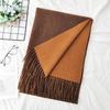 Thickened Solid Color Double Sided Imitation Cashmere Scarf Autumn and Winter Atmosphere Women's High End Versatile Men's Scarf Warm Shawl