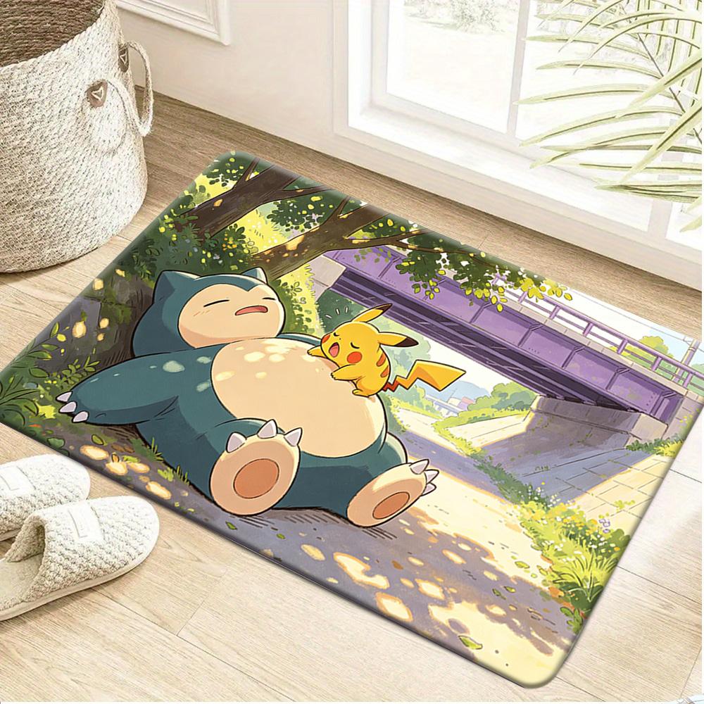 Pokemon Groudon vs Rayquaza Print Non-Slip Doormat, Absorbent Soft Floor Mat for Home Decor