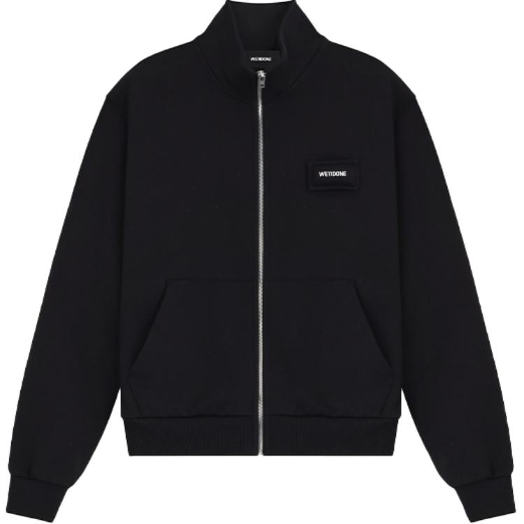 We11done Letter Logo Zipper Loose Jacket Unisex jackets Black WD-TJ3-24-827-U-BK