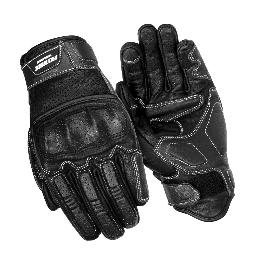 Summer Breathable Men's Motorcycle Gloves Leather Motorbike Full Finger Gloves Non-slip Motocross Riding Gloves Touch Screen