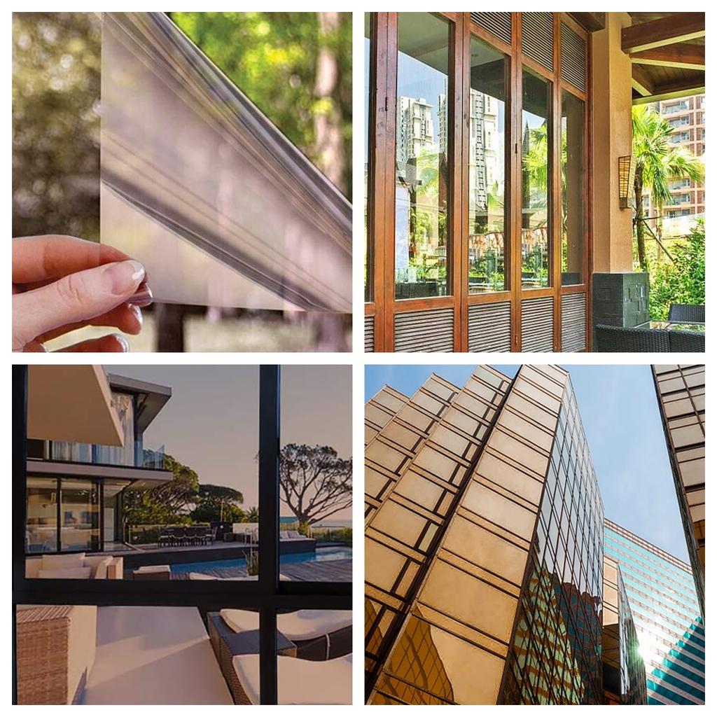 Широкая 70/80/90 см зеркальная солнцезащитная тонировка для окон, солнцезащитная, теплозащитная, серебристые виниловые наклейки в рулонах, солнцезащитные пленки для окон