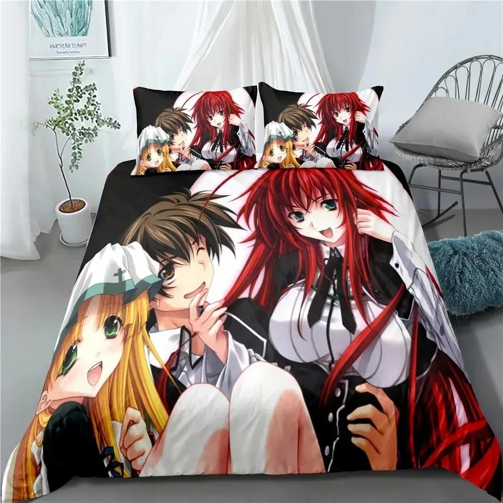 Аниме High School DxD Комплект постельного белья Для спальни Мягкие современные покрывала Удобные для детей Подушка с пододеяльником Удобная наволочка