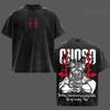 Футболка Choso Jujutsu Kaisen Аниме Винтажная Стиранная Футболка Мужская Унисекс Одежда С Коротким Рукавом Чистые Футболки Топы Летние