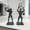 Абстрактная Подвижная Фигурка из Смолы Гимнастическая Фигурка с Мячом Скульптура Поделка Декоративный Элемент для Дома