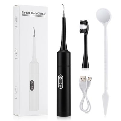 Электрическая зубная щетка-очиститель, dental scaler, удалитель зубного камня, звуковая вибрационная зубная щетка, удаление налета и зубного камня, отбеливание зубов, чистка