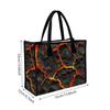 Lava Crack Pattern Tote Bag Trendy Portable Casual Shoulder Handbag for Daily Use