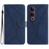 For Vivo V50 Lite 5G Case Skin Touch Lines Imprinted PU Leather Flip Phone Cover