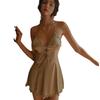 Summer Ice Silk Lace Backless Nightdress - Sexy & Tempting Camisole for Women