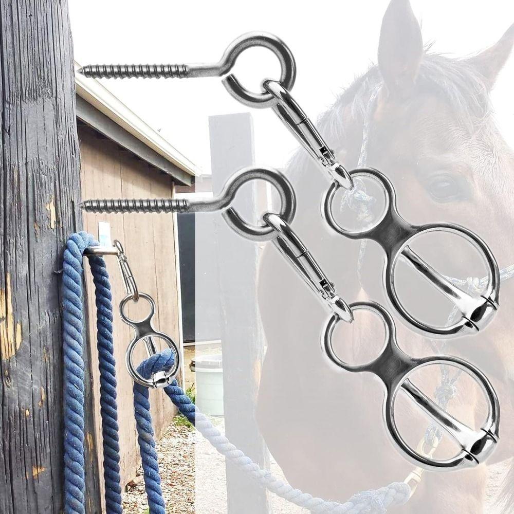 Stainless Steel Horse Trailer Ties Quick Snap Horse Rigging Equipment Tie Horse Buckle Tack Needs