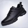 Leather Casual Shoes Men's 2025 Spring New Comfortable Breathable Walking Shoes Soft Sole Soft Surface Business Solid Color Men's Shoes