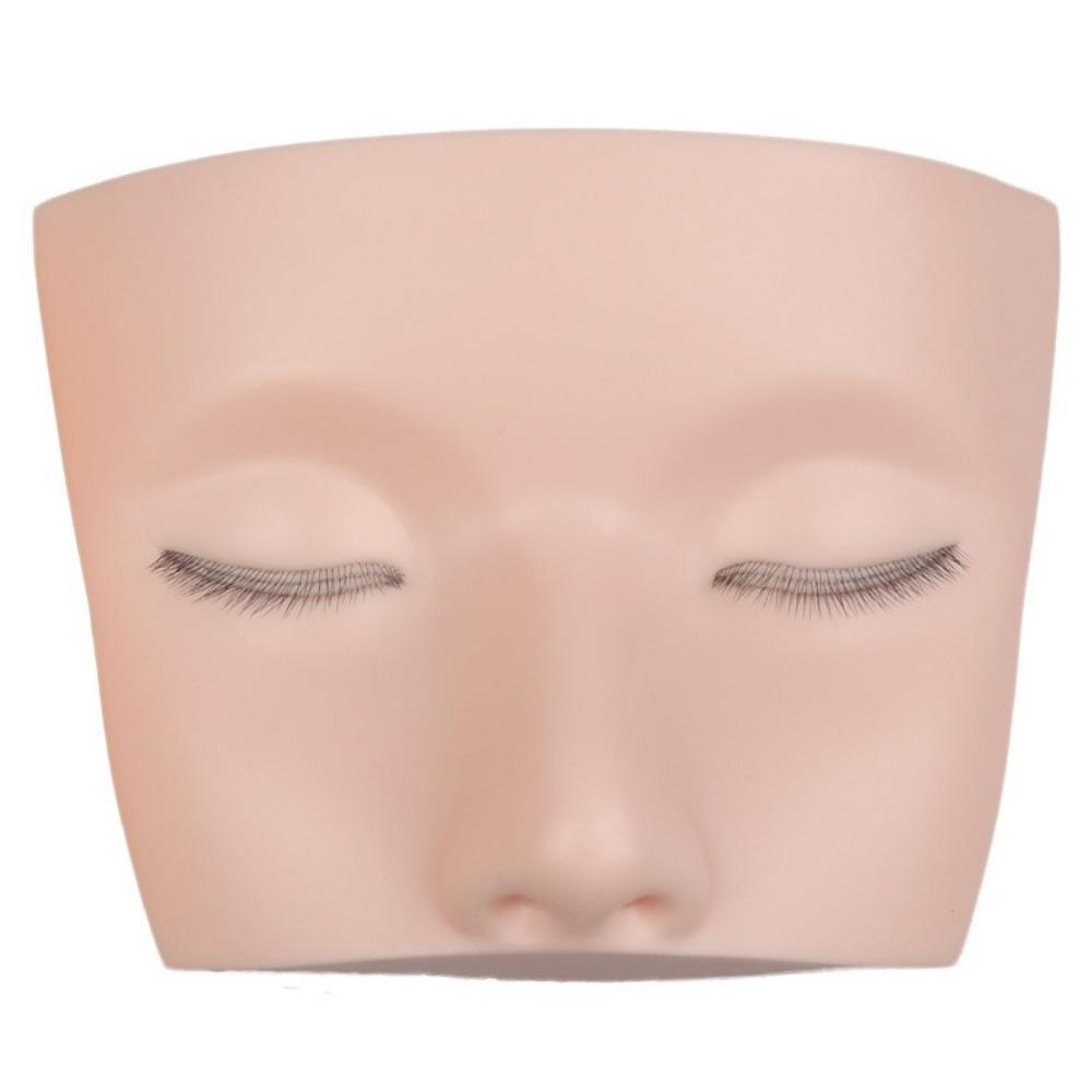 Soft 3D Lash Mannequin Head Silicone Simulated Eyelash Mannequin Head High Quality Practice Tools Lash Practice