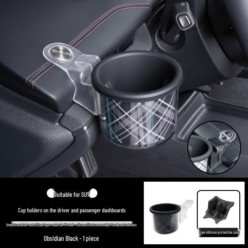 Custom-fit Cup Holders for Xiaomi SU7: Original Color & Multifunctional Car Interior Accessory