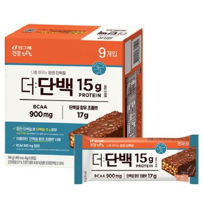 TFT The Protein Crunch Bar Корейский зерновой батончик для завтрака, 40 г x 9 шт.