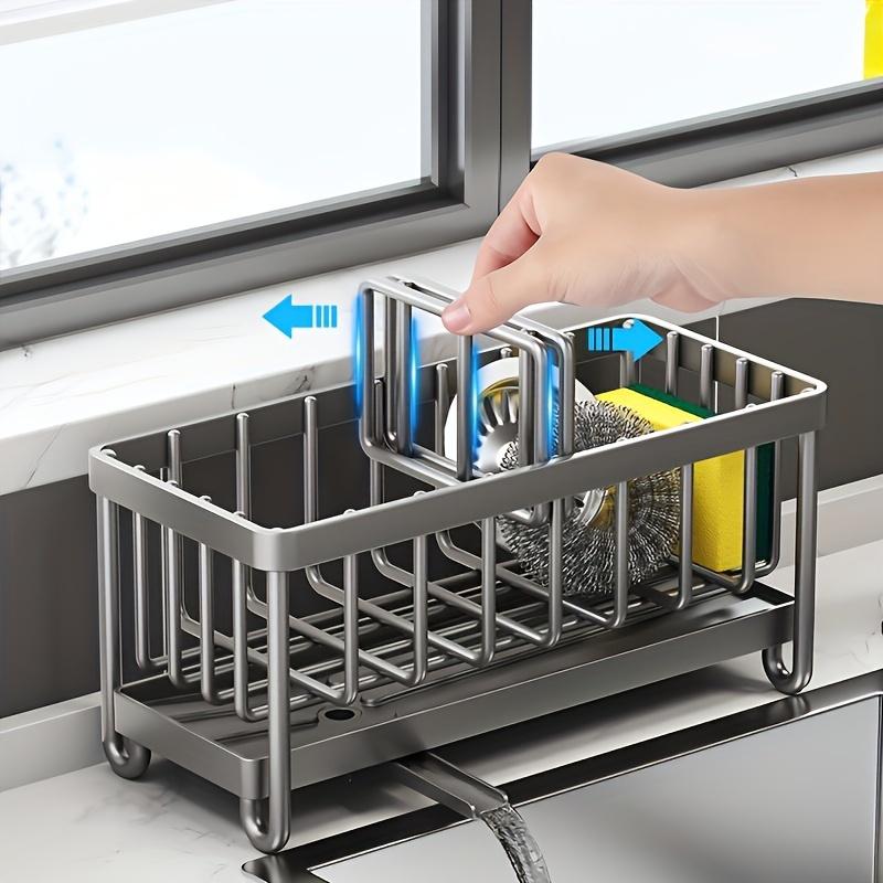 1 шт. подставка для слива губки, кухонная раковина из нержавеющей стали, держатель губки с разделителем, щетки для мытья посуды, хранение губки, принадлежности для домашней кухни