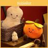 Adorable Cartoon Style Plush Persimmon And Peanut Pillow Soft Toy For Home Decoration