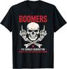 Boomers The Badass Generation Skull Retro Vintage Sarcastic T-Shirt