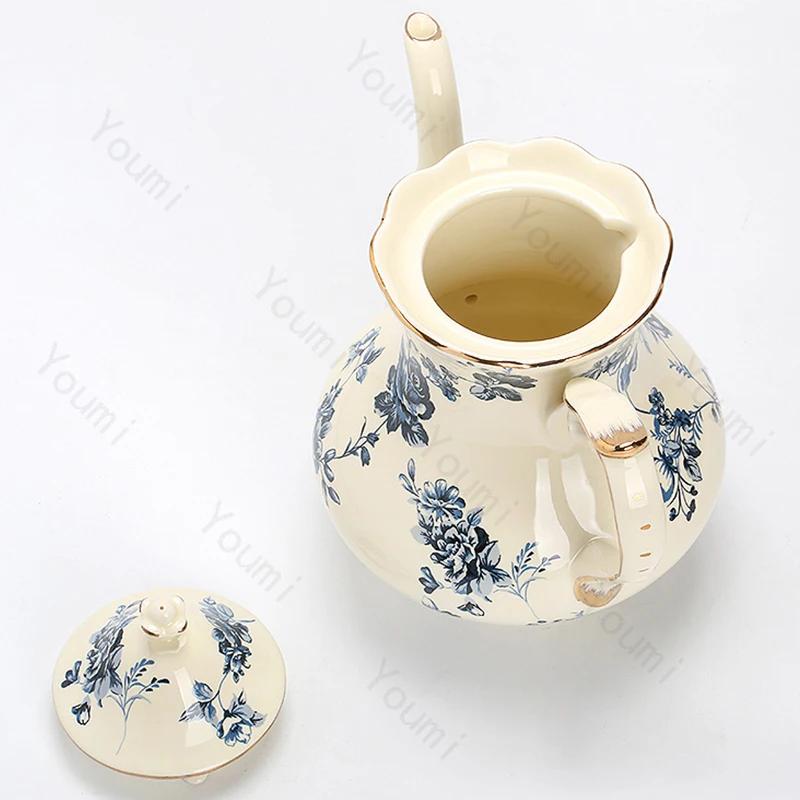 Роскошный набор кофейных чашек с цветами, высококачественные ретро-керамические кофейные чашки, элегантные домашние чайные сервизы, уникальная посуда, подарки