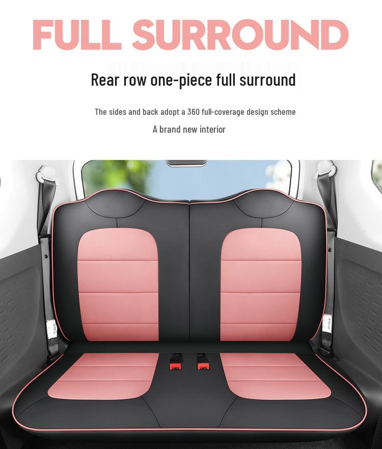 Wuling Mini Cute Leather Car Seat Cover - All-Season Universal Fit