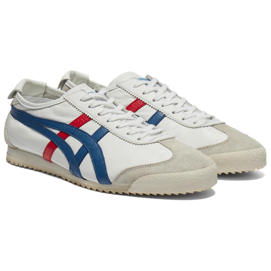 ONITSUKA TIGER Mexico 66 Nm Comfortable Versatile Non-Slip Wear-Resistant Low-Top Casual Shoes Unisex Sneaker White Blue 1183C319-100