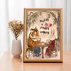 Peace & Joy Calligraphy Mural: Cute Tiger & Rabbit Tabletop & Hanging Ornament