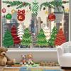 2026 Christmas Window Sticker Snowman Snowflake Glass Stickers Double Sided Printed Electrostatic Decals Home Party Decorations