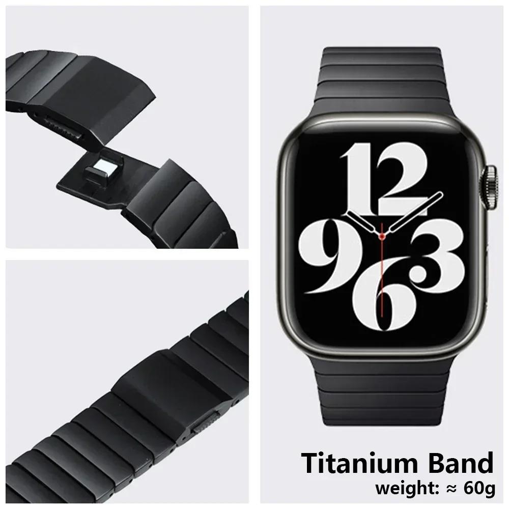 УЛЬТРА титановый ремешок для Apple Watch Ultra 2 49 мм Серии 10 46 мм Магнитный браслет для iwatch 9 8 7 6 5 4 Se 45 мм 44 мм