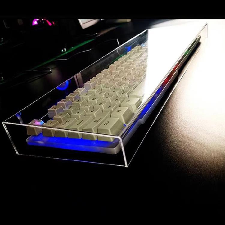Clear Acrylic Keyboards Protectors Full Coverage 104-108Keys Dustproof Shield Spillproof Layer For Office Setups And Pet Safety
