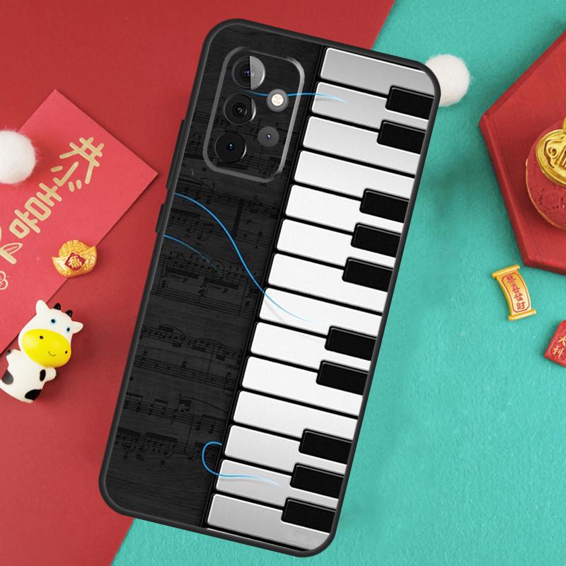 Музыкальный чехол с клавишами пианино для Samsung Galaxy A13 A33 A53 A15 A25 A35 A55 A54 A34 A14 A71 A51 A12 A32 A52 Чехол