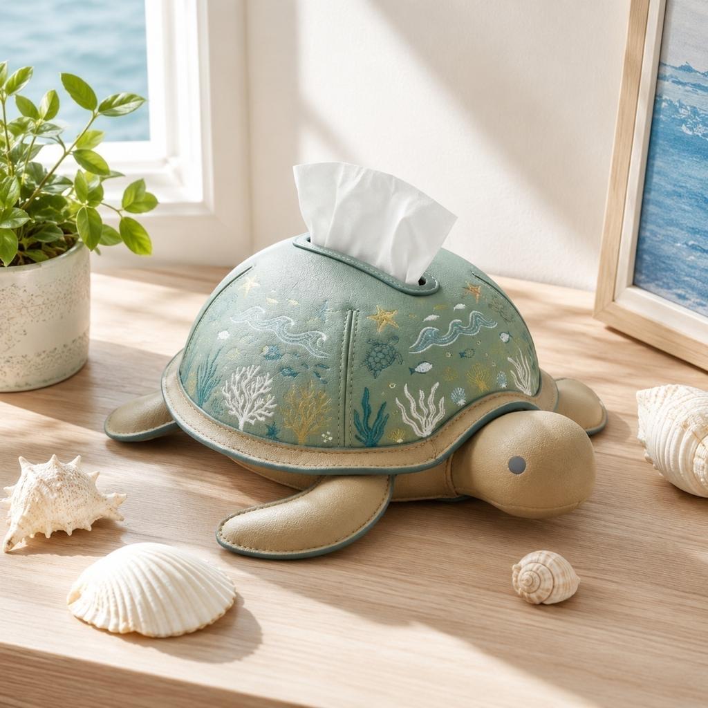 Novelty Turtle Tissue Box Decorative Tissue Holder for Home Car