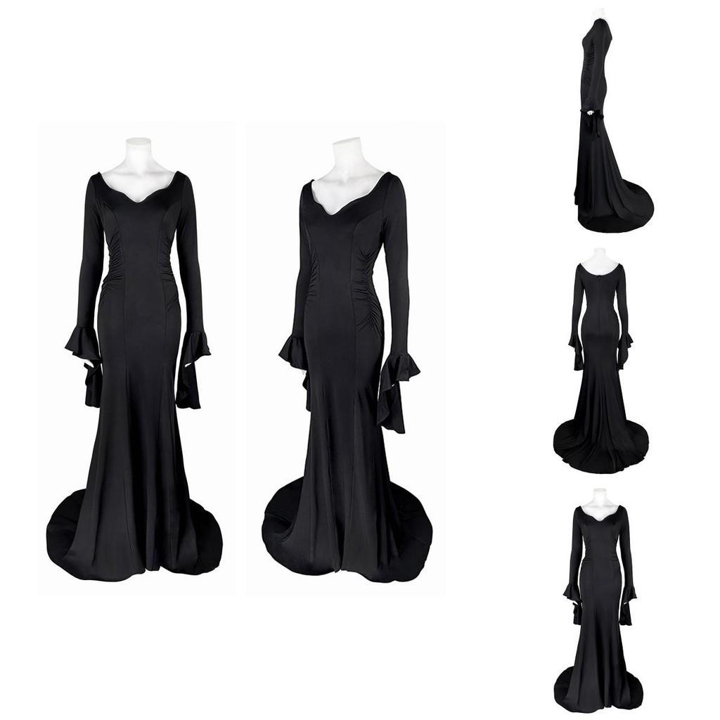 Платье Мортиши Аддамс Сексуальный готический косплей-наряд из Семейки Аддамс