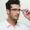 Myopia Glasses New Metal Frame Business Finished Half Frame Men Anti Blue Light Short Sight Eyeglasses